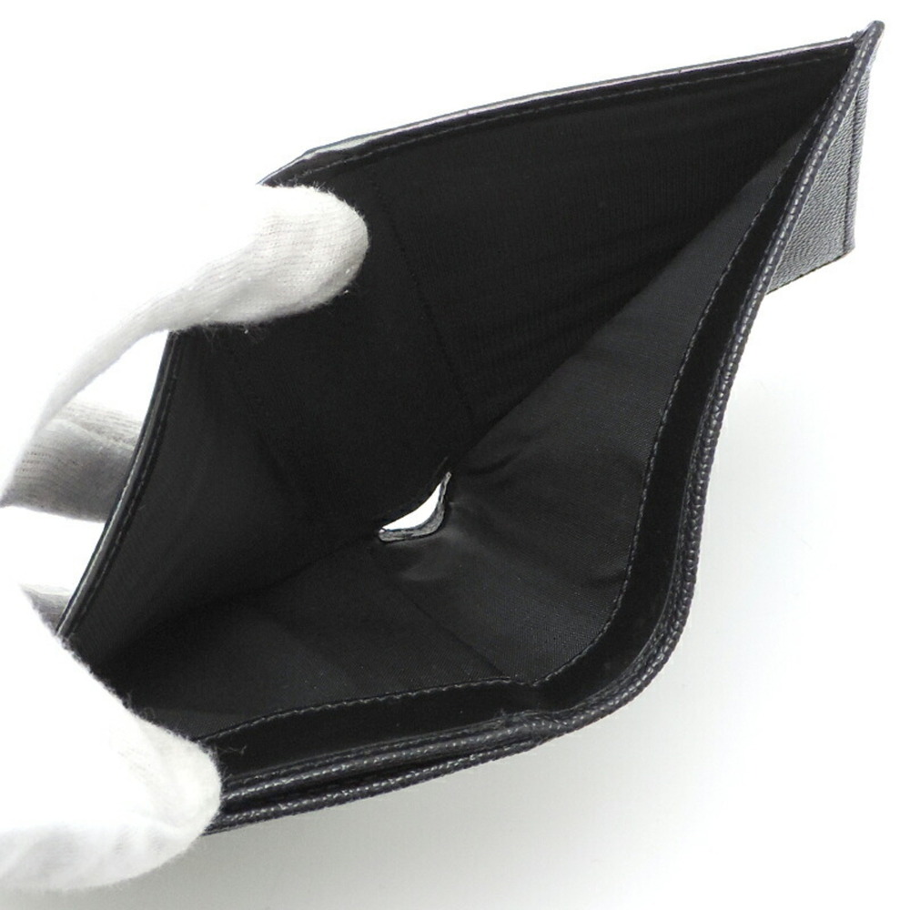 Celine W Women's/Men's Bifold Wallet Grain Leather Black - Picture 6 of 8